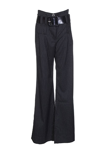 double one peace pantalons femme de couleur noir