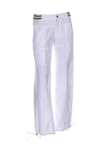 tricot chic pantalons femme de couleur blanc
