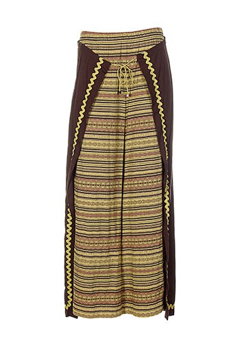 oreiller pantalons femme de couleur marron