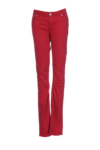 kaporal pantalons fille de couleur rouge