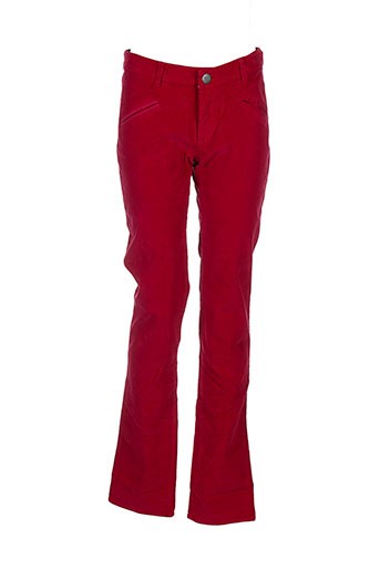 ikks pantalons fille de couleur rouge