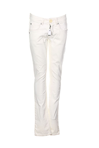 high pantalons femme de couleur blanc