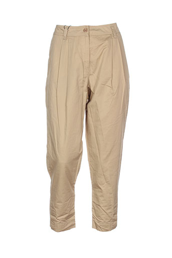 sportmax pantacourts femme de couleur beige