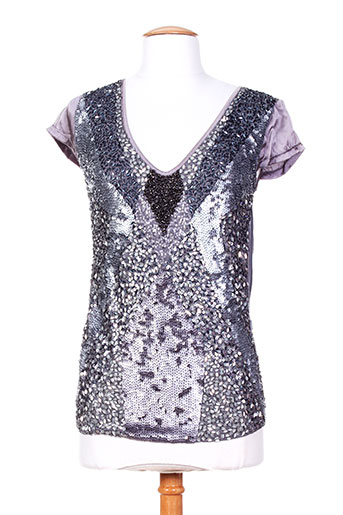 ambre babzoe t-shirts / tops femme de couleur gris