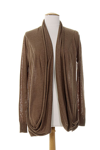 marella gilets femme de couleur marron