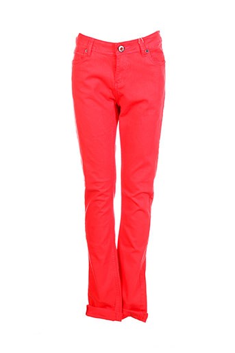 garcia pantalons fille de couleur rouge