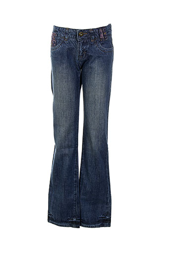ddp jeans fille de couleur bleu