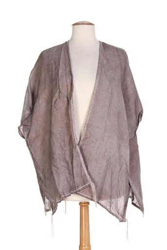 ambre babzoe gilets femme de couleur gris