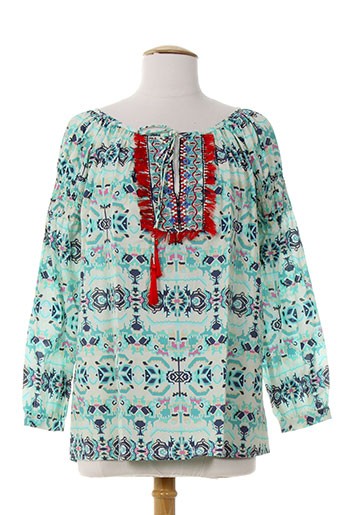 ambre babzoe chemises femme de couleur bleu