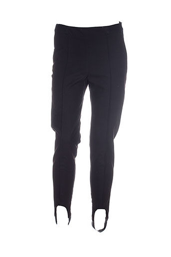 double jeu pantalons femme de couleur noir