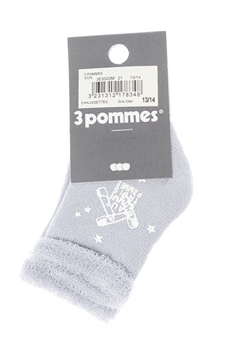 3 et pommes chaussette garcon de couleur gris (photo) 3 et pommes chaussette garcon de couleur gris (photo)