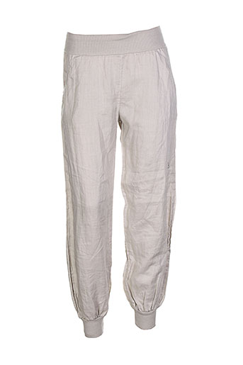 puro lino pantalons femme de couleur gris