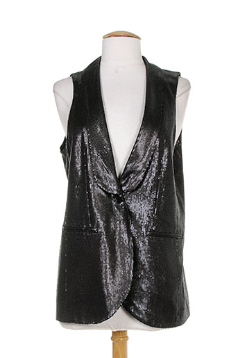 pablo gerard darel gilets femme de couleur noir
