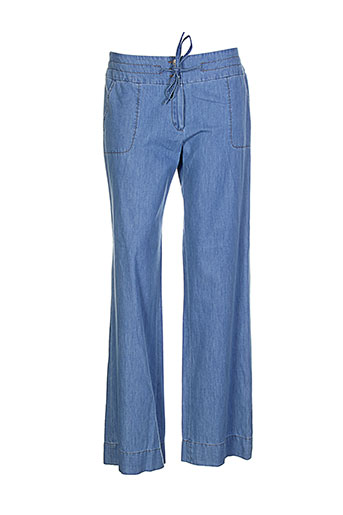 pablo gerard darel pantalons femme de couleur bleu