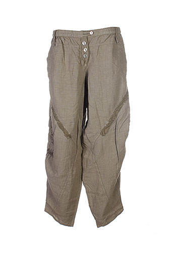 caty lesca pantalons femme de couleur vert
