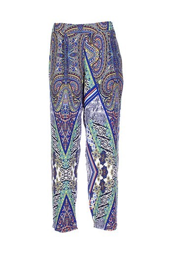 fracomina pantalons femme de couleur bleu