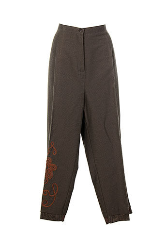 jean gabriel pantalons femme de couleur marron