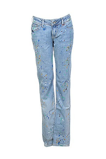 teddy smith jeans fille de couleur bleu