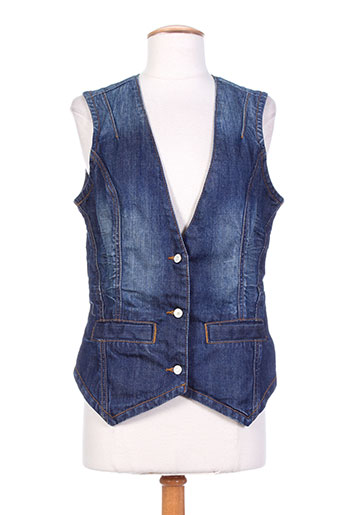 fracomina gilets femme de couleur bleu