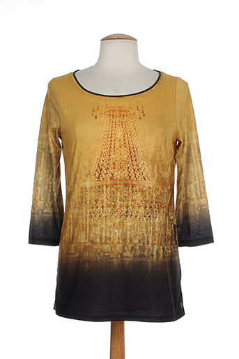 luisa cerano t-shirts femme de couleur jaune