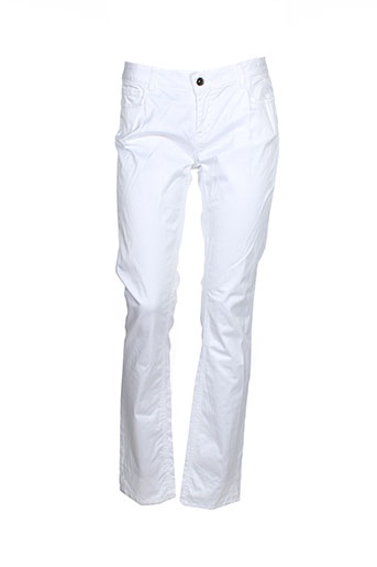 teddy smith pantalons femme de couleur blanc