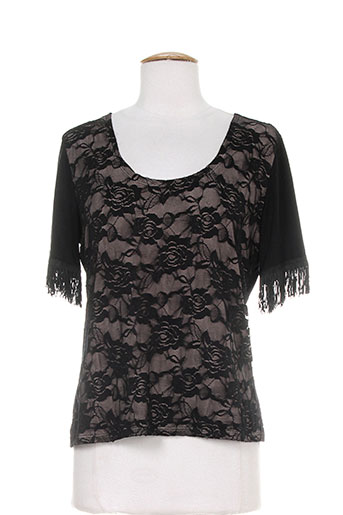 bleu d'azur t-shirts / tops femme de couleur noir