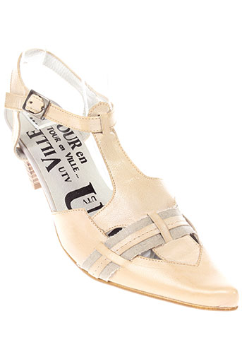 un tour en ville chaussures femme de couleur beige