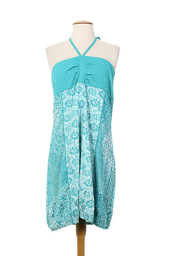 coton du monde robes femme de couleur bleu