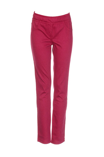 benetton pantalons fille de couleur rouge