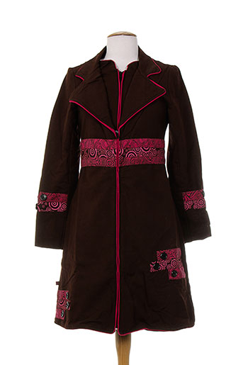 bamboo's manteaux femme de couleur marron