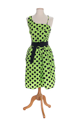 timomo robes femme de couleur vert