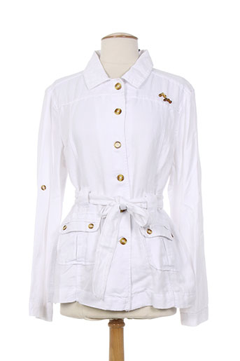 bleu salé vestes femme de couleur blanc