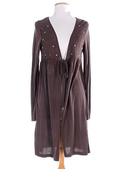 Gilet Femme Asymétrique Mado Et Les Autres - Taille 1 (36/38), Violet, En Viscose Et Lin