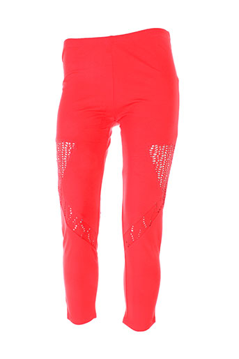 maloka pantalons femme de couleur rouge