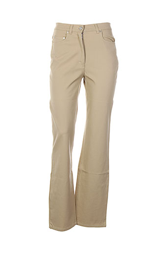 daniel hechter pantalons femme de couleur beige