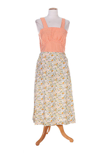 zoe la fee robes femme de couleur orange