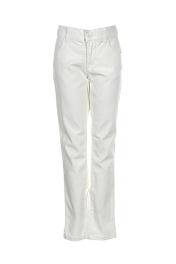 benetton pantalons garçon de couleur blanc