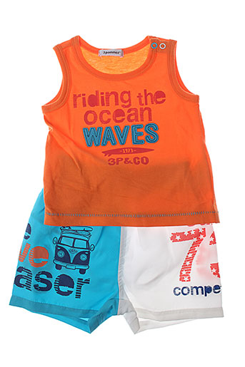 3 et pommes t et shirts et shorts garcon de couleur orange (photo) 3 et pommes t et shirts et shorts garcon de couleur orange (photo)