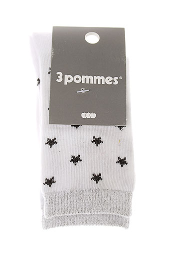 3 et pommes chaussette fille de couleur blanc (photo) 3 et pommes chaussette fille de couleur blanc (photo)