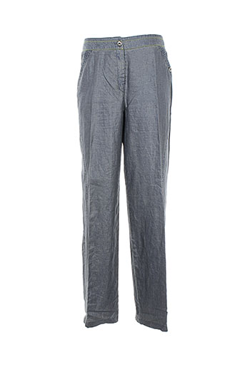my way pantalons femme de couleur bleu