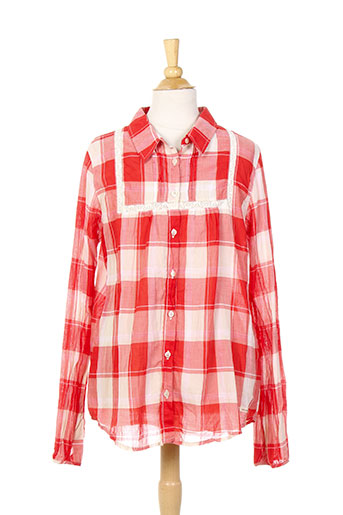 jean bourget chemises fille de couleur rouge