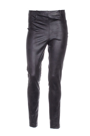 lauren vidal pantalons femme de couleur noir