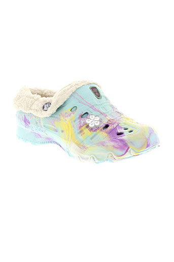 skechers chaussures fille de couleur bleu