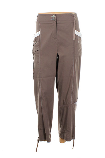 plurielles pantacourts femme de couleur marron