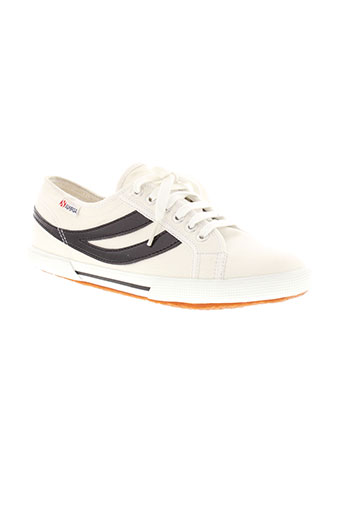 superga chaussures unisexe de couleur blanc