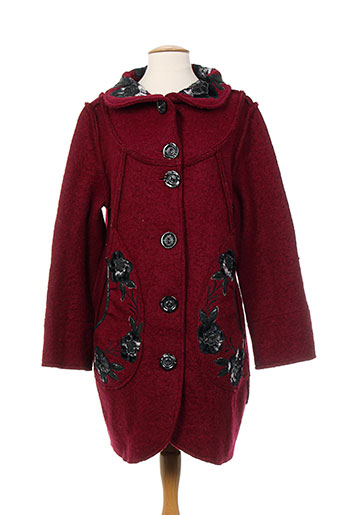 c.c.crea manteaux femme de couleur rouge