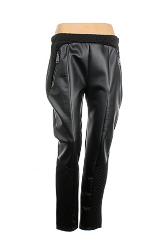 jus d'orange pantalons femme de couleur noir