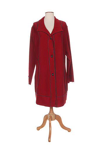 telmail manteaux femme de couleur rouge