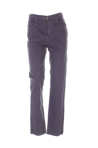 jean gabriel pantalons femme de couleur gris