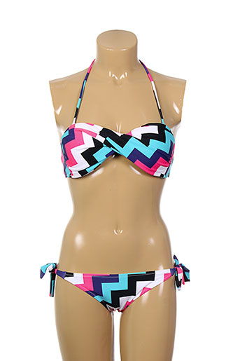 pil pull maillots de bain femme de couleur bleu